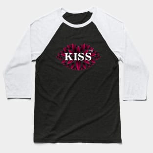 Kiss Me. Beautiful lips made of red leaves. Baseball T-Shirt